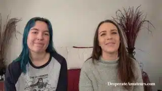 Casting Desperate Amateurs Alisha Olivia and Milo Getting their tight pussies pounded