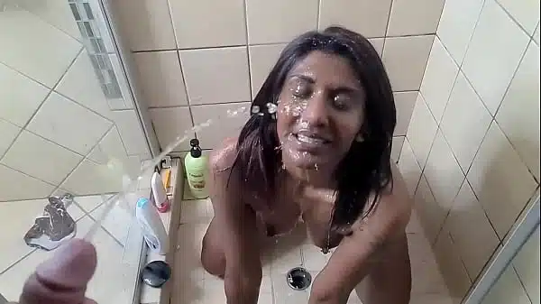 Desi whore getting her face soaked with piss in slowmo