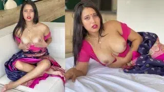 Desi Young Bhabhi Strips her Saree to Fuck Devar’s big Dick and Swallows Cum