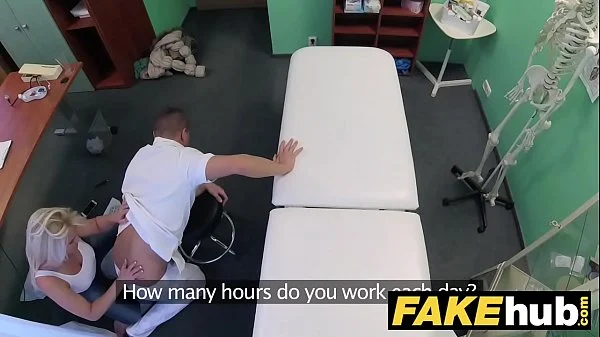 Fake Hospital Big tits horny Milf chiropractor fucks doctor after massage