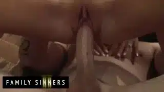 FAMILY SINNERS – She Fucks Her Stepson To Get Closer To The Money & Catches His Load On Her Tongue