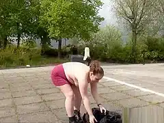 Fat Charlie nude in public and amateur exhibitionism