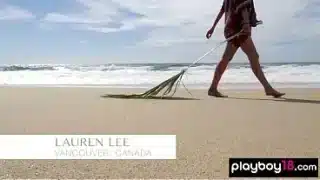Glamorous Big Tits Canadian Hottie Lauren Lee Loves Being Nude At The Beach