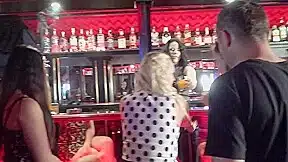 He just wanted a drink from the bar and is enslaved to lick his shoes by Femdom Austria