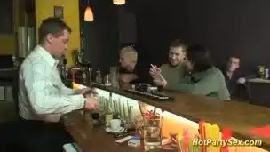 her frist wild bukkake gangbang party