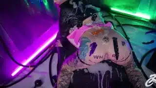 Huge monster dildo destroys my holes