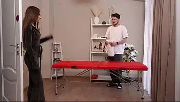 I Gave Her A Massage And Immediately Fucked Her On The Red Table