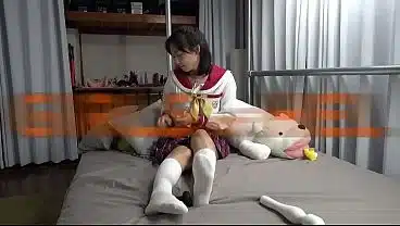 Japanese college girl – spanking and magic wand insertion
