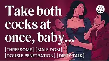 MMF Threesome with BDSM, DP, Cock Sharing & Male dom – Porn Erotic Story for Women