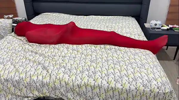Nylon Encasement Mummification Locked in Pantyhose Cocoon Can’t Escape or Break Free From Being Put Into Stretchy Hose