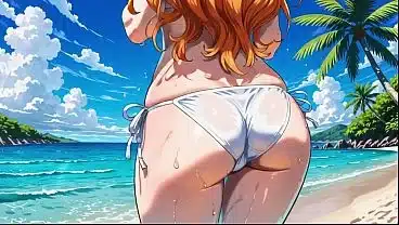 One Piece Babes – One Piece female characters dancing in bikini topless and nude – AI Generated
