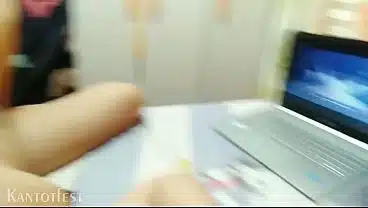 Online Class Turns into Fucking Because The Female Teacher Can’t Stand Not to Taste Favorite Student’s Cock