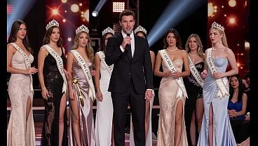 A beauty contest went wrong and turned into a blowjob and cum eating contest! (Ai generated)