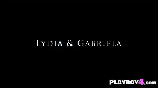 Big tits Latina enjoys posing with babe with beautiful booty Lydia Michele