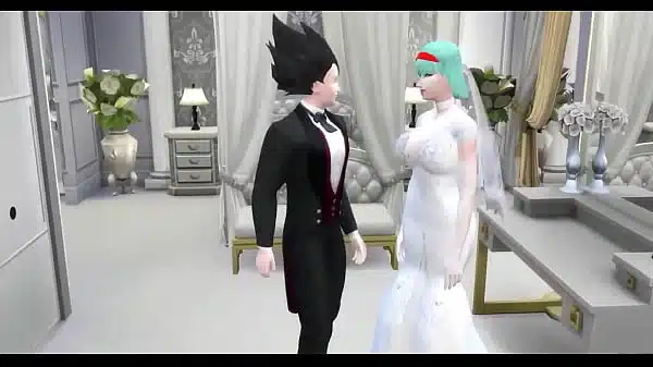 Dragon Ball Porn Epi 24 Beautiful Newlywed Wife at her Wedding they take erotic photos in front of her Cuckold Husband fucked by the Old Man Netorare Hentai