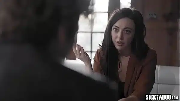 Fake hot small tits reporter MILF fucked by a psychopath after the interview with him