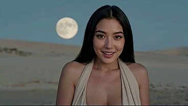 ourdream | POV: Petite Vietnamese Trang’s Supermoon Desert Cumshot