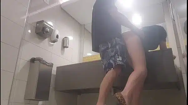 Quickie in public disability bathroom