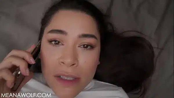 Sexy College Girl Cheats While She’s On The Phone – Meana Wolf