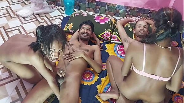 Two young couples try partner swapping, new swingers xxx porn