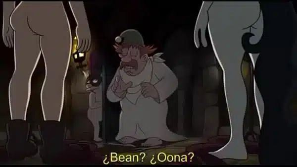 Cartoon nude scene