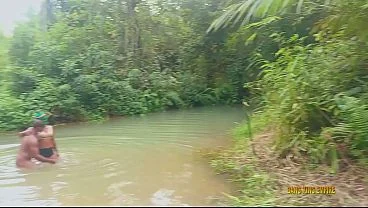 Horny Village Girlfriend Get Drill By Big fat cock in the stream path