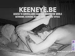 A couple is seen during a private moment on the bed