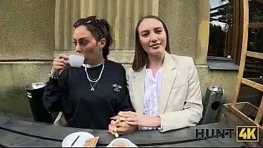 HUNT4K. GF had to watch her girl fucked with stranger